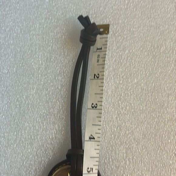 Dooney & Bourke Duck Logo Brown Leather and Brass Hanging Tag For Handbags - Picture 7 of 7